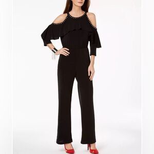 Thalia Sodi black Tarragona jumpsuit Large Night Out Jumper NWT
